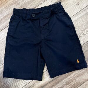 Navy Polo Shorts with Logo